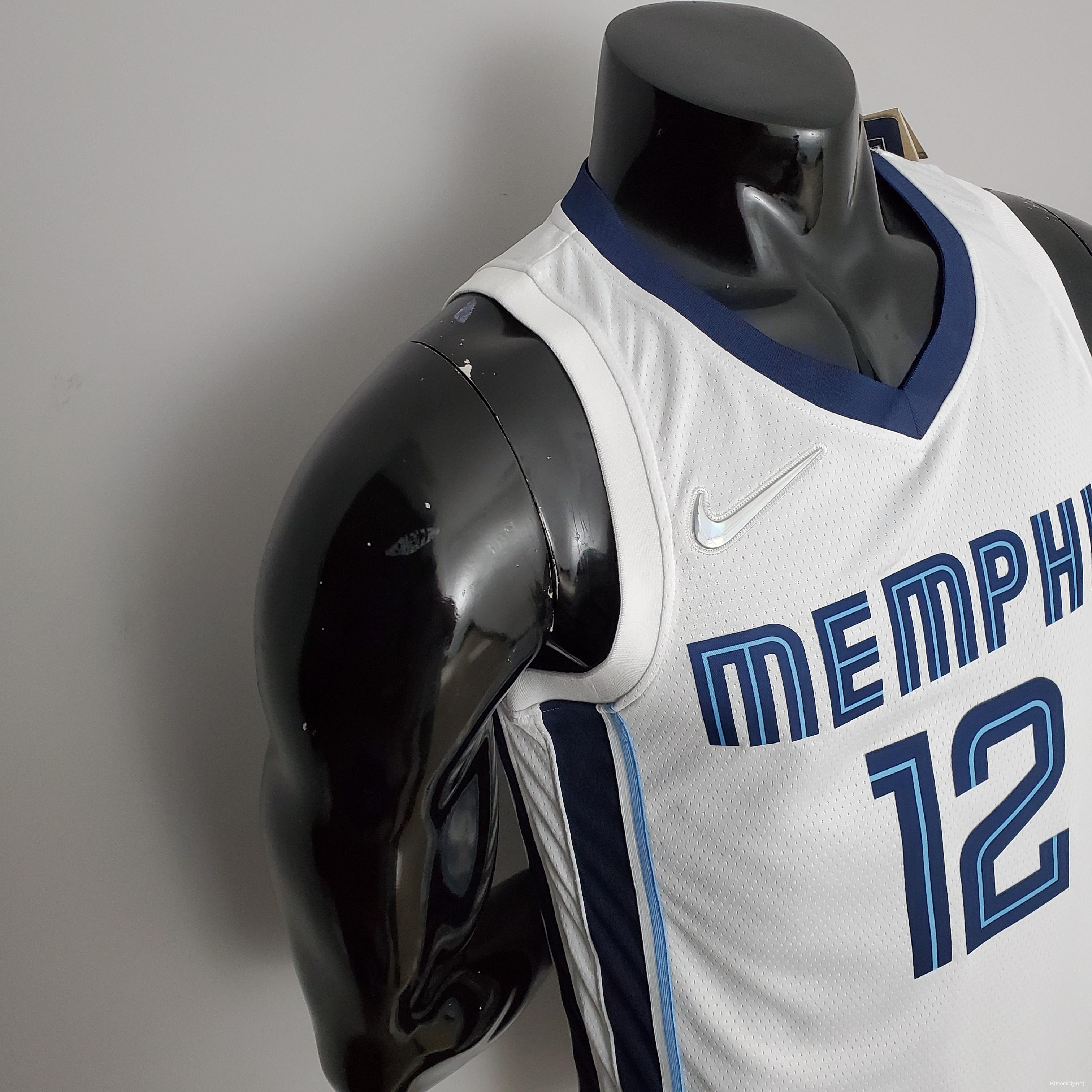 75th Anniversary Memphis Grizzlies MORANT#12 White NBA Jersey