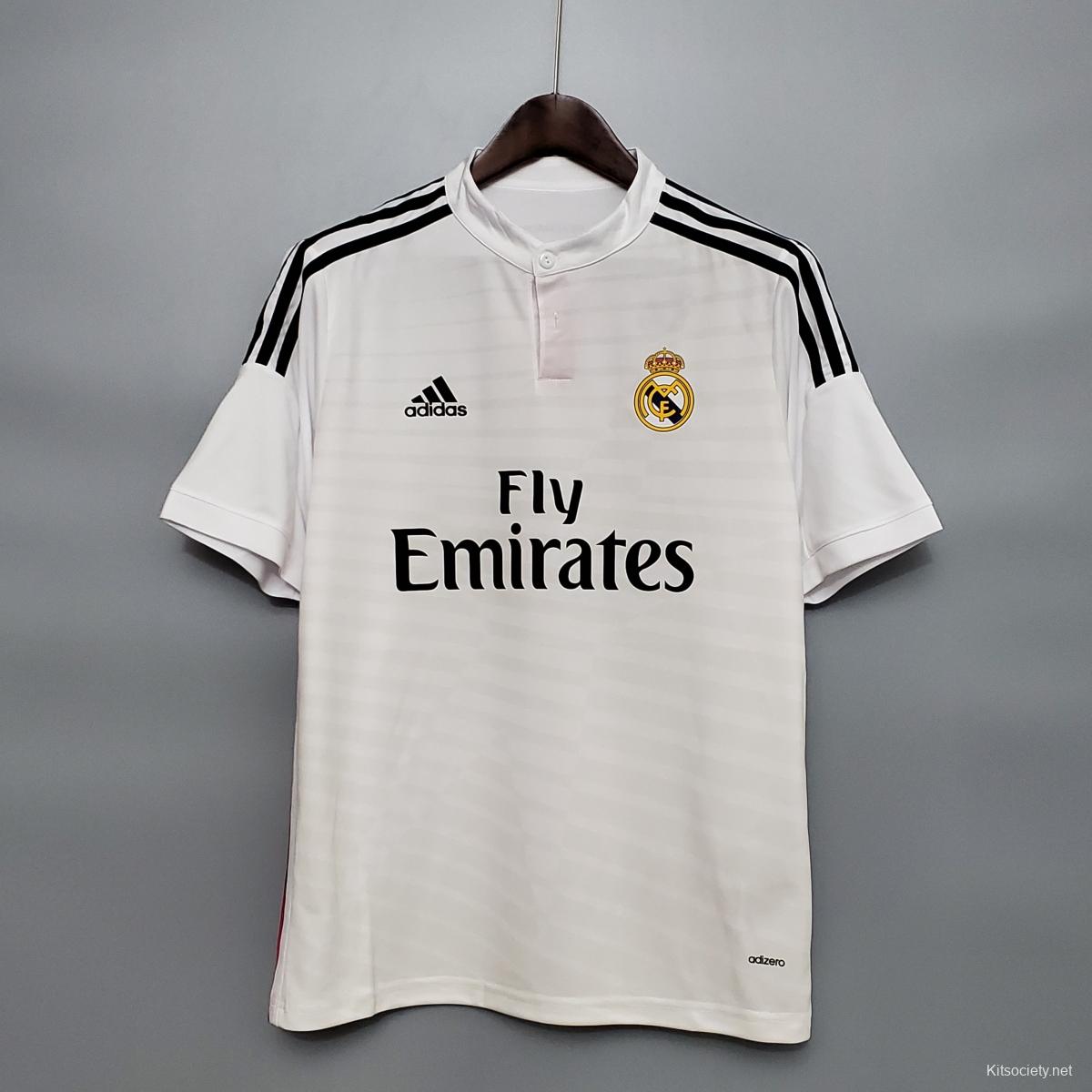 Retro 14-15 Long Sleeve Real Madrid Away Pink Jersey - Kitsociety