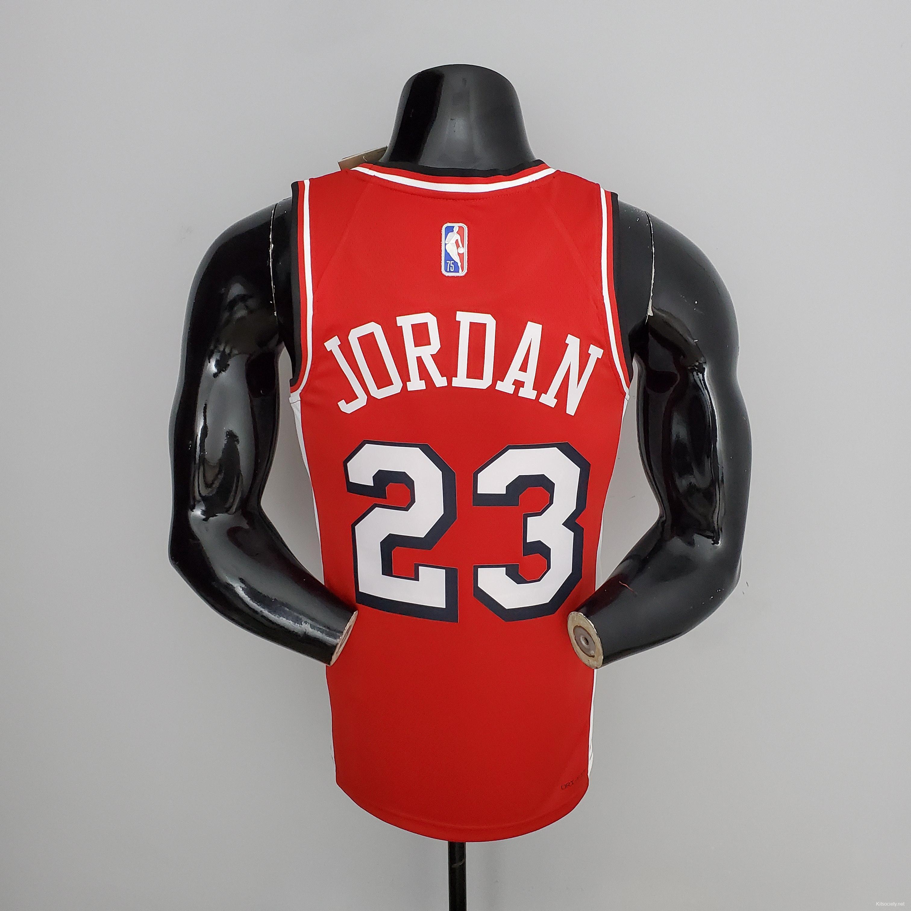 75th Anniversary Jordan #45 Bulls Flyers Black NBA Jersey - Kitsociety