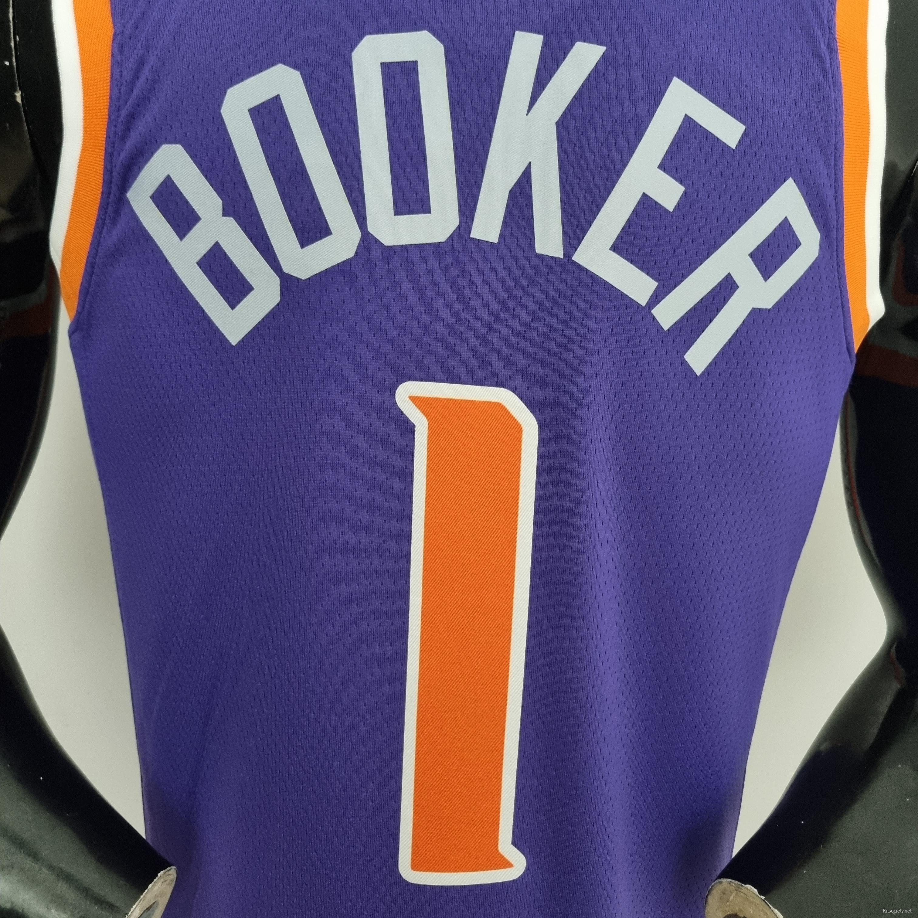 75th Anniversary Booker #1 Phoenix Suns Purple NBA Jersey - Kitsociety