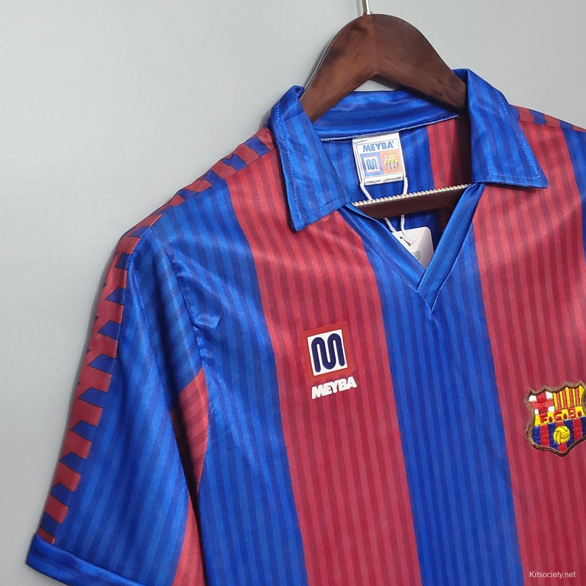 Retro 92/95 Barcelona Home Soccer Jersey - Kitsociety