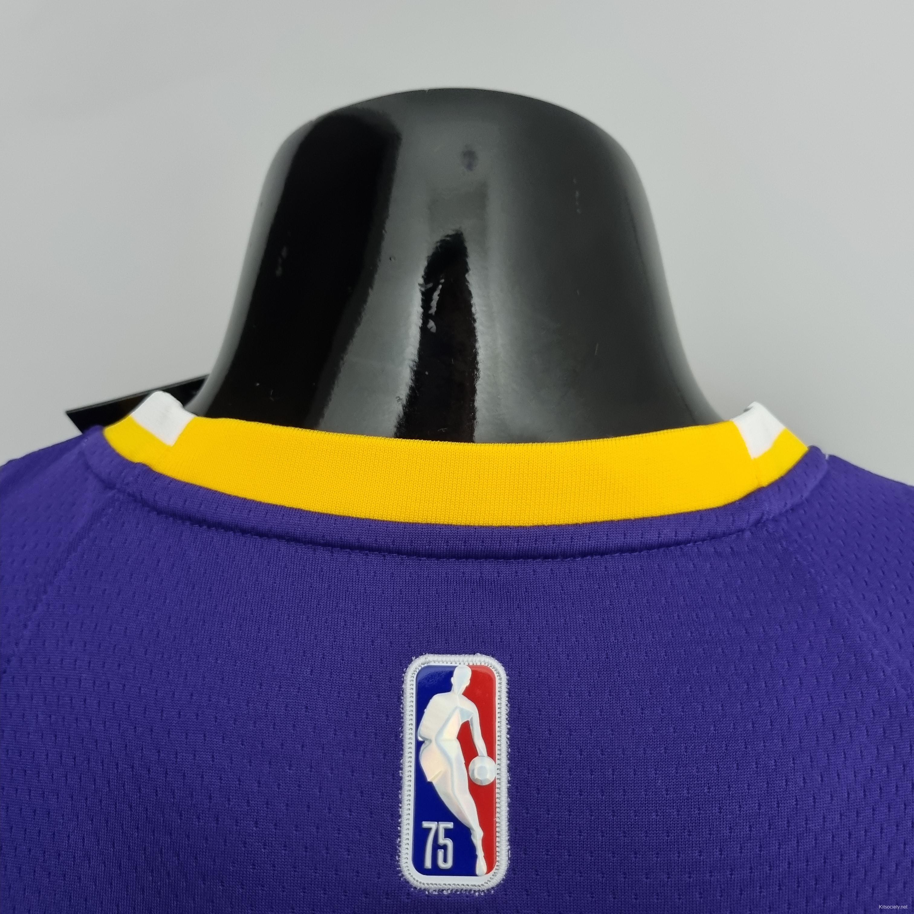 Purple Jordan NBA LA Lakers James #23 Statement T-Shirt
