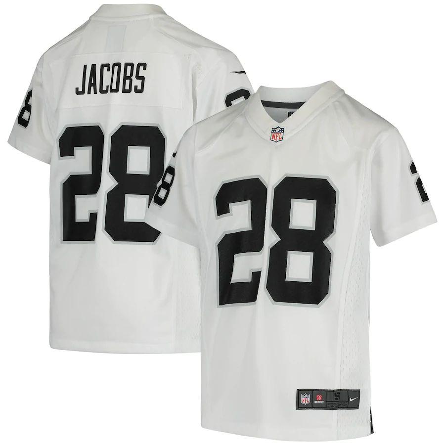 Youth Josh Jacobs White Player Limited Team Jersey - Kitsociety