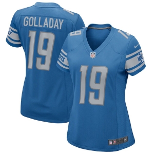 Women's Matthew Stafford Blue Therma Long Sleeve Player Limited Team Jersey  - Kitsociety