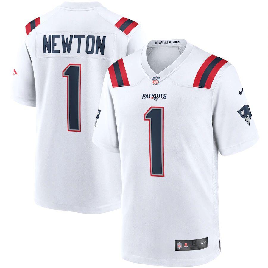 Men's Cam Newton White Player Limited Team Jersey - Kitsociety