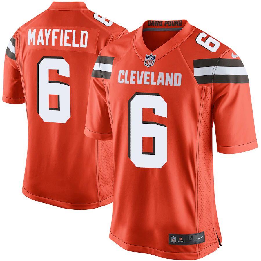 Orange Cleveland Browns Baker Mayfield Jersey T Shirt 2XL Nike