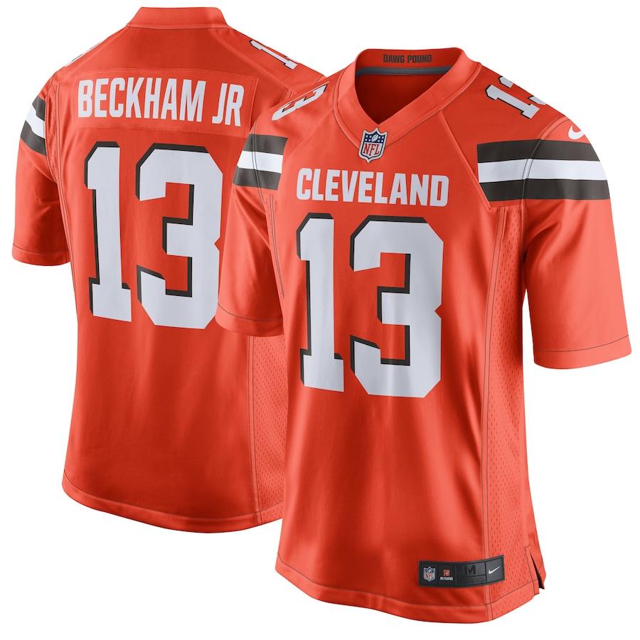 Men's Odell Beckham Jr Orange Player Limited Team Jersey - Kitsociety