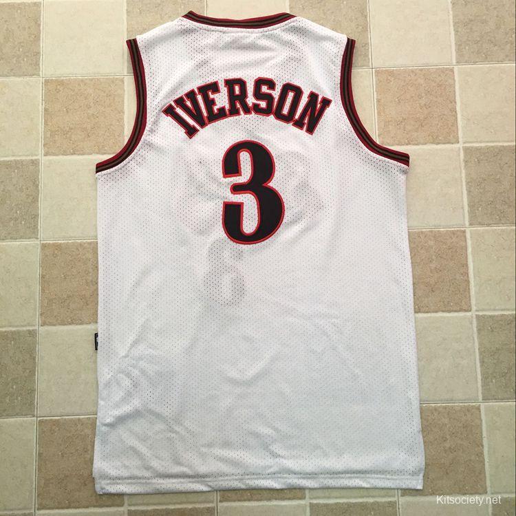 Men's Allen Iverson Black Retro Classic Team Jersey - Kitsociety