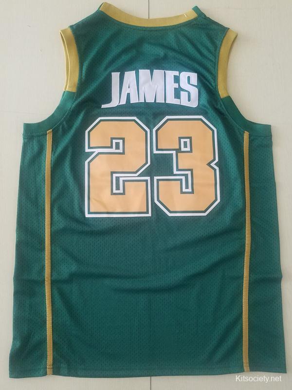 Lebron James High School Basketball Jersey Irish Custom 