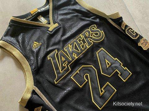 Kobe Bryant 24 Black Golden Edition Jersey - Kitsociety