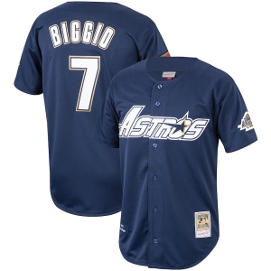 Men's Navy Cooperstown Collection Mesh Wordmark V-Neck Throwback Jersey -  Kitsociety