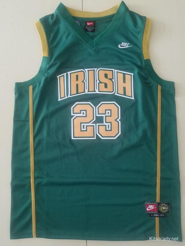 LeBron James 23 Irish High School White Basketball Jersey - Kitsociety