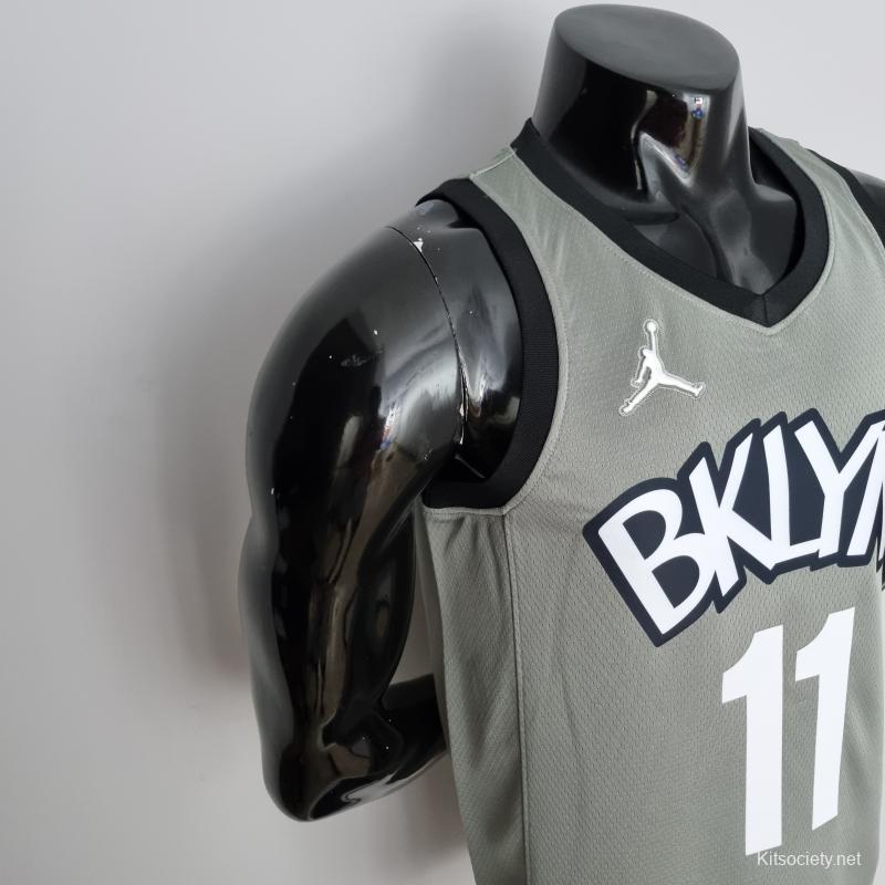 75th Anniversary Irving #11 Brooklyn Nets City Edition Gray NBA Jersey -  Kitsociety