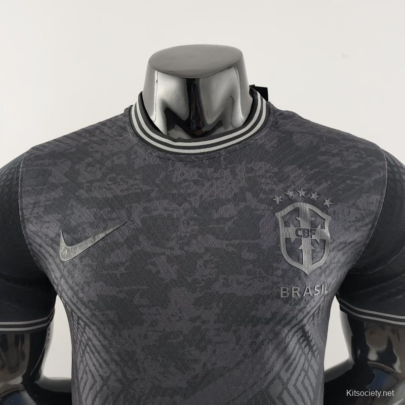 Player Version 2023 Brazil Black Goalkeeper Jersey - Kitsociety