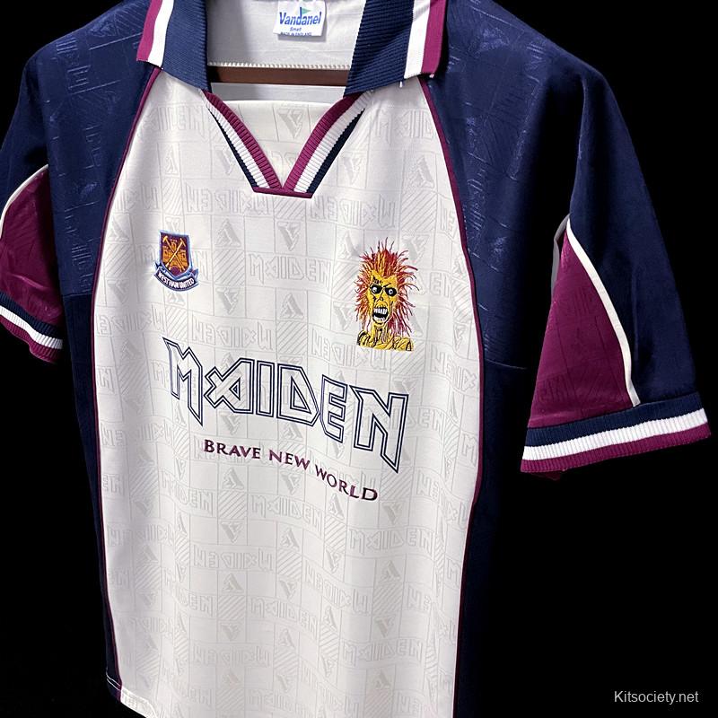 1999 West Ham x Iron Maiden Retro Jersey Classic Shirt