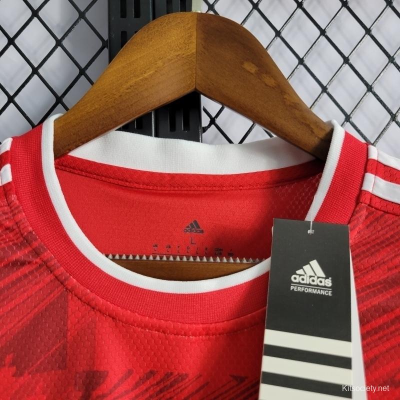 New York Red Bulls MLS Adidas Soccer Jersey White w/ Red Stripes