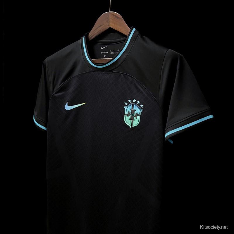 2022 Brazil Black Concept Black Jersey - Kitsociety