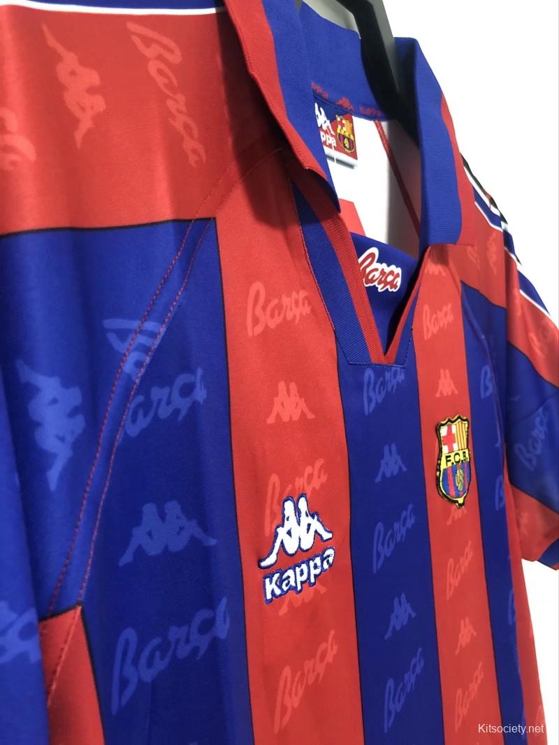 Retro 96/97 Barcelona Home Soccer Jersey - Kitsociety