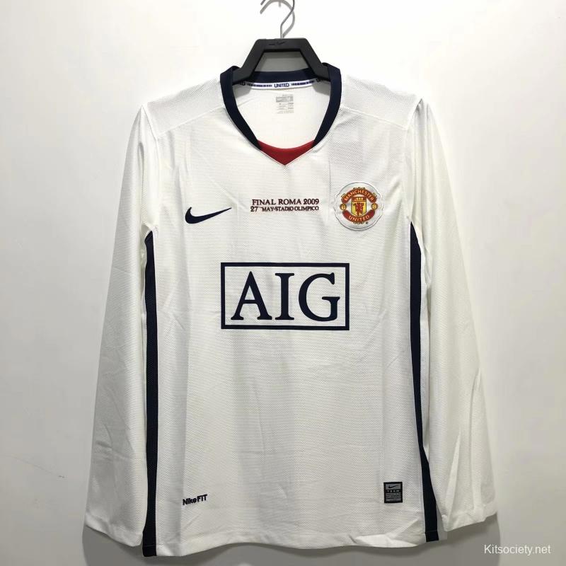 Manchester United 2008/09 Away Shirt Long Sleeved – Premier Retros