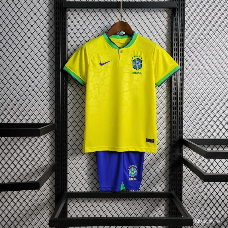 2022 Brazil Black Soccer Jersey - Kitsociety