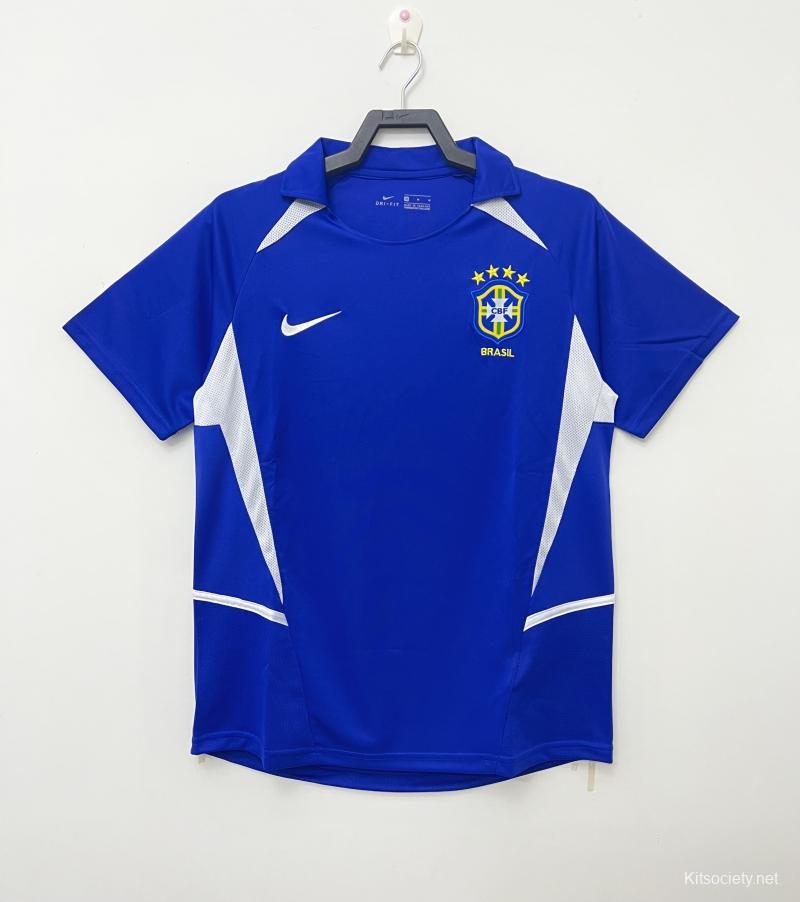 Retro 2006 Brazil Away Blue Jersey - Kitsociety