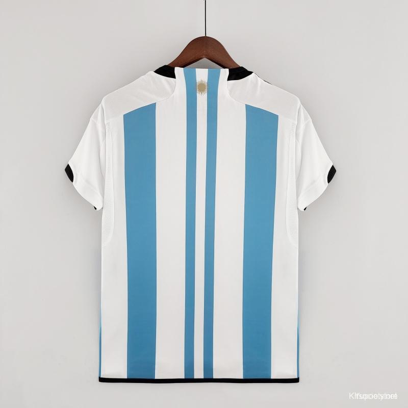 Player Version 3 Stars 2022 Argentina MESSI #10 Home Jersey With World Cup  Champion Patches - Kitsociety