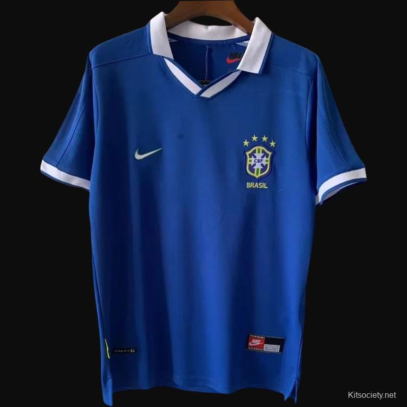 2023 Women Brazil Away Blue Jersey - Kitsociety