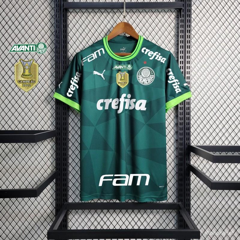 Palmeiras Home w/ Sponsors Soccer Football Shirt Jersey - 2022