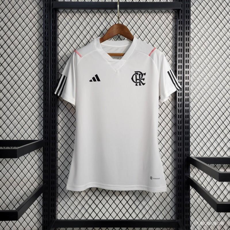 23-24 Women Flamengo White Training Jersey - Kitsociety