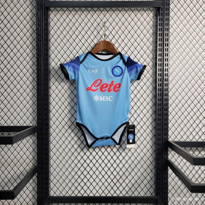 23-24 Baby Napoli Home Soccer Jersey Baby 6-18 Month - Kitsociety