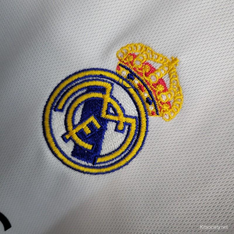 23-24 Real Madrid Home Jersey With Full Champion Patches - Kitsociety