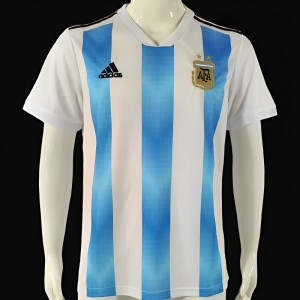 Retro 2014 Argentina Away Messi Jersey With World Cup Patch - Kitsociety