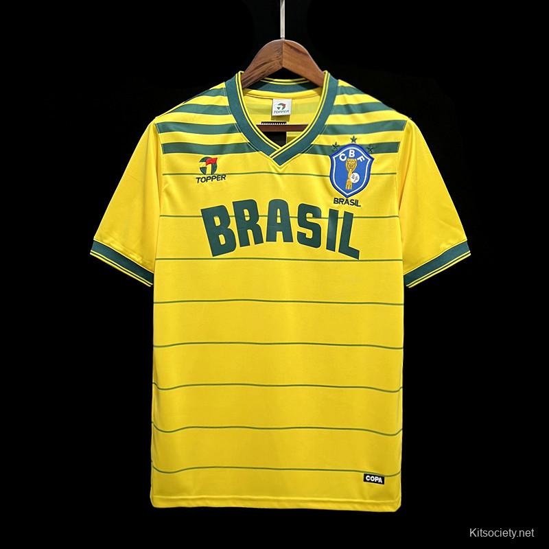 Retro Brazil 1984 Home Jersey - Kitsociety