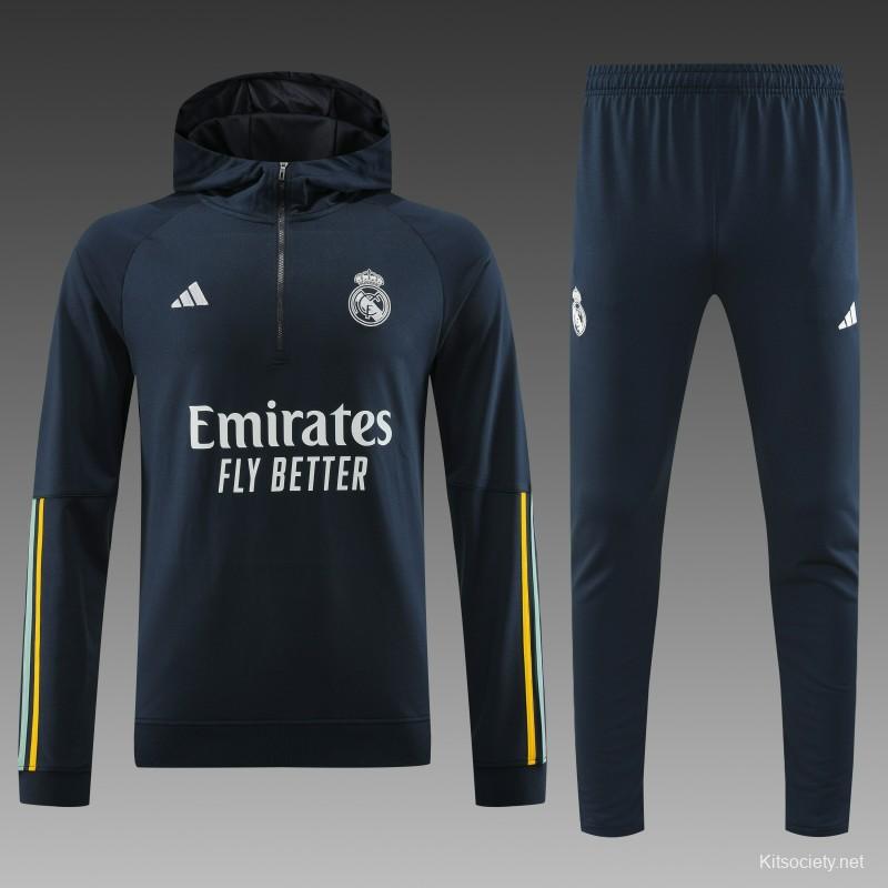 Real Madrid Track Pant,Real Madrid Training Pants,UCL Real madrid blue  three quater pant training set