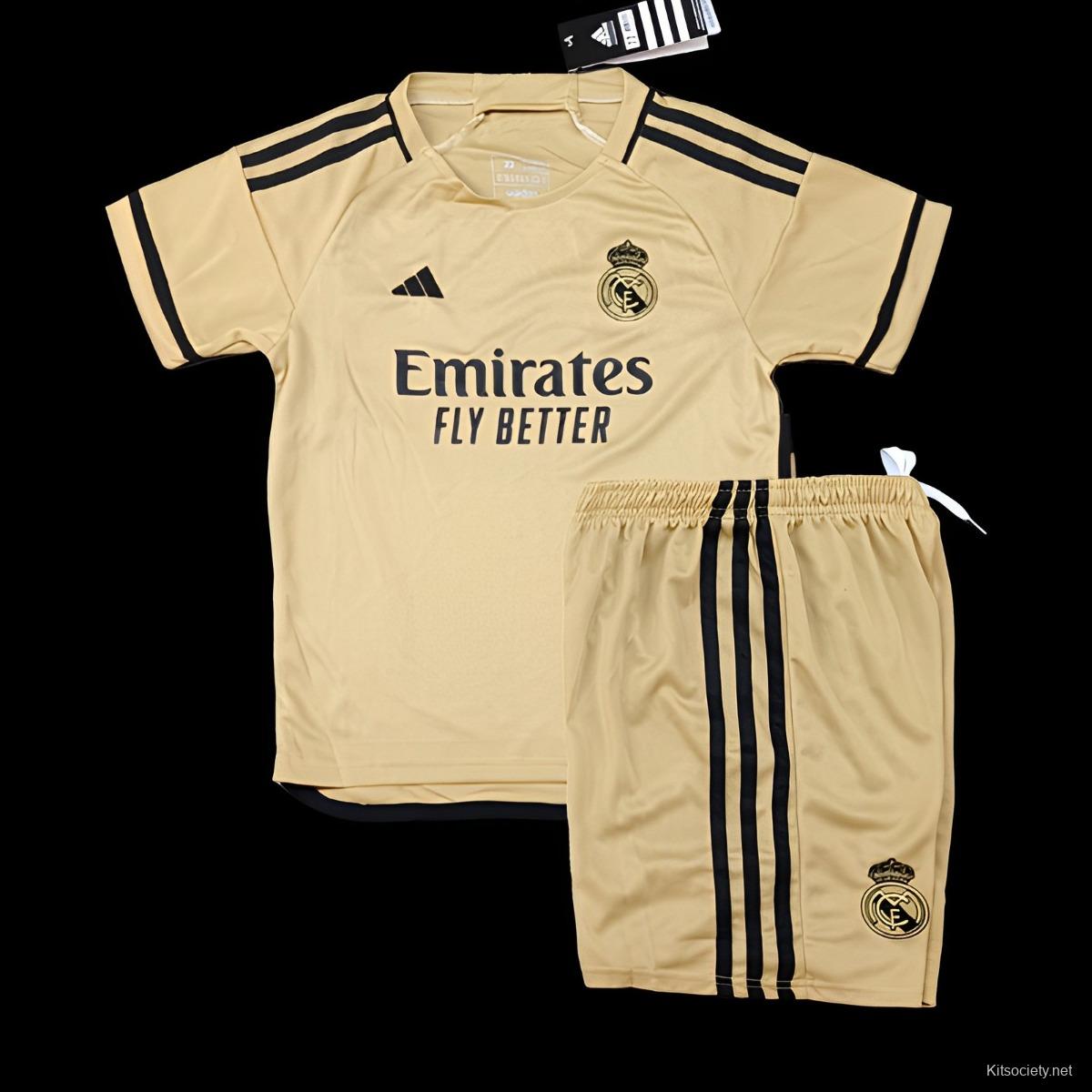 real madrid goalkeeper kit junior